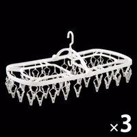 洗濯物が取り込みやすい角ハンガー　44ピンチ １セット（３個）