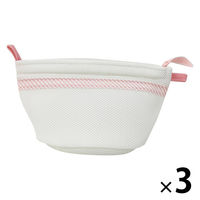 おしゃれで便利なブラジャー洗濯ネット フック付 1セット（3個）