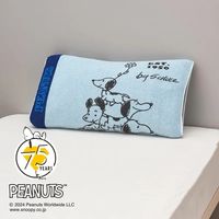 nishikawa スヌーピー のびのびタオルピローケース 75周年 ブルー XT64196637800 1枚