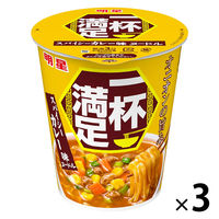 一杯満足 スパイシーカレー味ヌードル 63g 1セット（1個×3） 明星食品