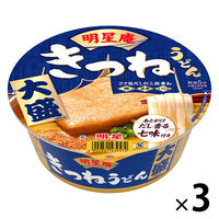 明星庵 きつねうどん 大盛 105g 1セット（1個×3） 明星食品