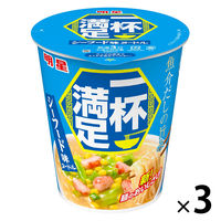 一杯満足 シーフード味ヌードル 61g 1セット（1個×3） 明星食品