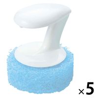 水だけで洗える シンク用スポンジ 本体＋スポンジ 水アカ・油汚れ キズつけにくい ブルー 日本製 1セット（1個×5）まめいた