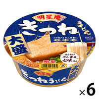 明星庵 きつねうどん 大盛 105g 1セット（1個×6） 明星食品