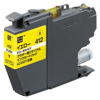 エコリカ ブラザー（brother）用 リサイクルインク ECI-BR412Y イエロー LC412Y対応 1個
