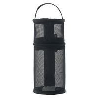 無印良品 ナイロンメッシュ縦でも横でも使えるペンケース 約直径７５×高さ１７７ｍｍ 黒 良品計画