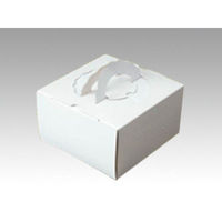愛起 ケーキ箱 デコBOX 白無地 7寸用 00169860 1ケース(50個)（直送品）