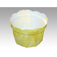 平野紙器 ケーキカップ フラワーポットφ65JP 和紙柄イエロー 00414583 1袋(70個)（直送品）