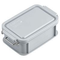 弁当容器 EARTHY コンテナランチボックス(仕切付) CNT-450 グレー 00417190 1ケース(30個(5個×6))（直送品）