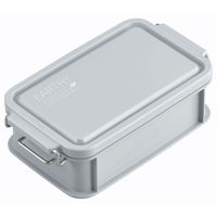 弁当容器 EARTHY コンテナランチボックス(仕切付) CNT-600 グレー 00417197 1ケース(30個(5個×6))（直送品）