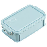 弁当容器 EARTHY コンテナランチボックス(仕切付) CNT-750 ミントグリーン 00417213 1ケース(30個(5個×6))（直送品）
