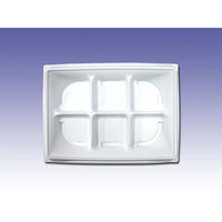 デンカポリマー 軽食容器 D’sカフェP23-16S-6 ホワイト 00499150 1ケース(600個(50個×12))（直送品）