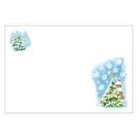 カミイソ産商 テーブルマット 尺3寸 No.470 スノークリスマス 00533862 1袋(100個)（直送品）