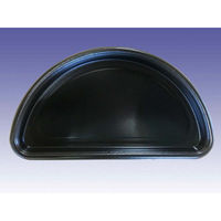 デンカポリマー ピザ容器 ST-370ハーフ本体 黒 00652112 1ケース(300個(25個×12))（直送品）