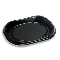 デンカポリマー 軽食容器 D’sプラスPR23-16 黒 00687842 1ケース(600個(50個×12))（直送品）