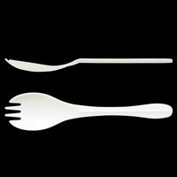 ホウケン産業 使い捨てスプーン フォークスプーン160 アイボリー バラ 00703690 1ケース(3000個(500個×6))（直送品）