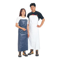 川西工業 厨房エプロン 691 スパット前掛 ターポリンワンタッチ式 ホワイト 95×110cm 00734124 1ケース(30個)（直送品）