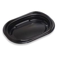 デンカポリマー 軽食容器 D’sプラスinDR23-16 黒 00760421 1ケース(600個(50個×12))（直送品）