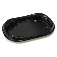 デンカポリマー 軽食容器 D’sプラスPR22-15 黒 00760449 1ケース(600個(50個×12))（直送品）