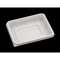 デンカポリマー サンドイッチ容器 DSW14-12本体 白 00760478 1ケース(1800個(50個×36))（直送品）