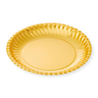 三和紙工 パルプモールド 菊型ゴールドプレート6号 00764490 1ケース(1500個(50個×30))（直送品）