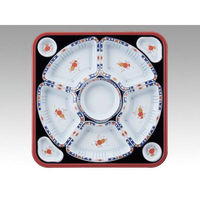 アヅミ産業 オードブル容器 TO-380 有田 紺セット 00769329 1ケース(100個(10個×10))（直送品）