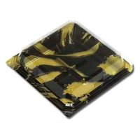 デンカポリマー 和菓子容器 和菓子4個流れ筆 00775933 1ケース(800個(50個×16))（直送品）