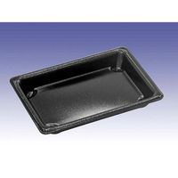 デンカポリマー 寿司容器 寿司盛R8本体黒/黒 00775952 1ケース(1600個(50個×32))（直送品）