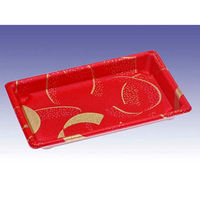 デンカポリマー 寿司容器 寿司盛R15本体小紋(赤) 00775962 1ケース(1000個(50個×20))（直送品）