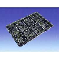 デンカポリマー 刺身容器 寿司ネタ8仕切BK 00775969 1ケース(400個(25個×16))（直送品）