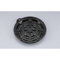 シーピー化成 ピザ容器 CZラプレピザ7 BS黒本体 0124607000525 1ケース(300個(50個×6))（直送品）