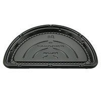 シーピー化成 惣菜容器 BFコモプレ内32ハーフ 黒 本体 0147832020525 1ケース(300個(20個×15))（直送品）