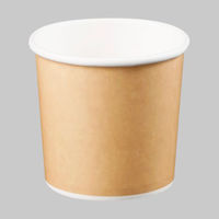 16オンスアイスアンドスープカップ(クラフト風) PLAラミ 02622 1ケース(500個(25個×20))（直送品）