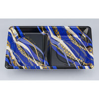 シーピー化成 冷麺容器 SF弁当65 織潮青本体 0272706509465 1ケース(600個(50個×12))（直送品）