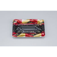 シーピー化成 刺身容器 SF鮨板12L 菱紋赤本体 0277612048155 1ケース(1800個(50個×36))（直送品）