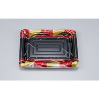 シーピー化成 刺身容器 SF鮨板23 菱紋赤本体 0277623008155 1ケース(1200個(50個×24))（直送品）