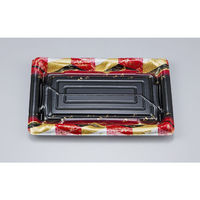 シーピー化成 刺身容器 SF鮨板24 菱紋赤本体 0277624008155 1ケース(900個(50個×18))（直送品）