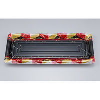 シーピー化成 刺身容器 SF鮨板28 菱紋赤本体 0277628008155 1ケース(400個(50個×8))（直送品）