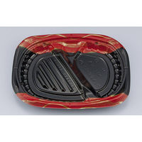 シーピー化成 弁当容器 CBFまろん7-2 光重赤本体 0A0210702B065 1ケース(600個(50個×12))（直送品）