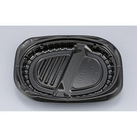 シーピー化成 弁当容器 CBFまろん7S-1 黒本体 0A02107510525 1ケース(600個(50個×12))（直送品）