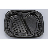 シーピー化成 弁当容器 CBFまろん8-2 黒本体 0A02108020525 1ケース(400個(50個×8))（直送品）