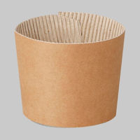 8オンス アイスアンドスープカップ用スリーブ(クラフト) 198493 1ケース(500個(100個×5))（直送品）