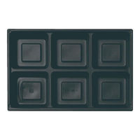 アヅミ産業 270-180-1 (黒) 6ツ仕切 270-180-1BK 1ケース(600個(50個×12))（直送品）