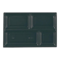 アヅミ産業 270-180-2 (黒) 4ツ仕切 270-180-2BK 1ケース(600個(50個×12))（直送品）