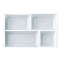 アヅミ産業 270-180-2 (白) 4ツ仕切 270-180-2WH 1ケース(600個(50個×12))（直送品）