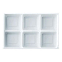 アヅミ産業 270-180-1 (白) 6ツ仕切 270-180-1WH 1ケース(600個(50個×12))（直送品）