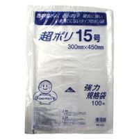 リュウグウ ローデンポリ袋 超ポリ02-15号 3310115 1ケース(3000個(100個×30))（直送品）