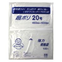 リュウグウ ローデンポリ袋 超ポリ02-20号 3310120 1ケース(1000個(100個×10))（直送品）