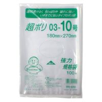 リュウグウ ローデンポリ袋 超ポリ03-10号 3310310 1ケース(8000個(100個×80))（直送品）