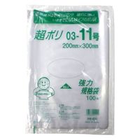 リュウグウ ローデンポリ袋 超ポリ03-11号 3310311 1ケース(6000個(100個×60))（直送品）